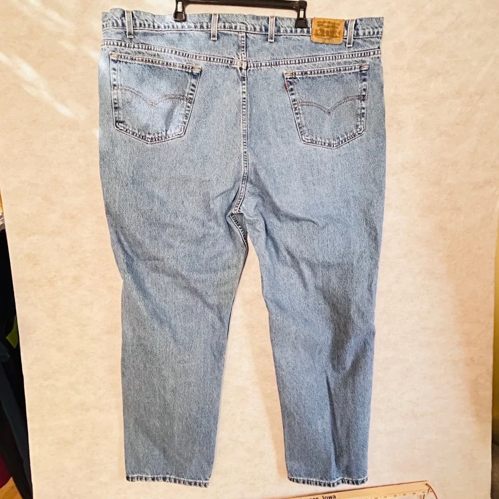 Levi's 540 Relaxed Fit Jeans‎ Men's W52 L30 Light Wash Denim Pants Brown Tab